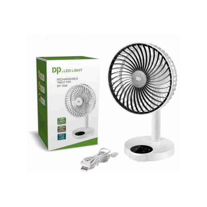 Dp Led-Light Rechargeable Table Fan,With Battery