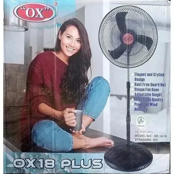 Ox  plus Standing Fan - 18 Inches