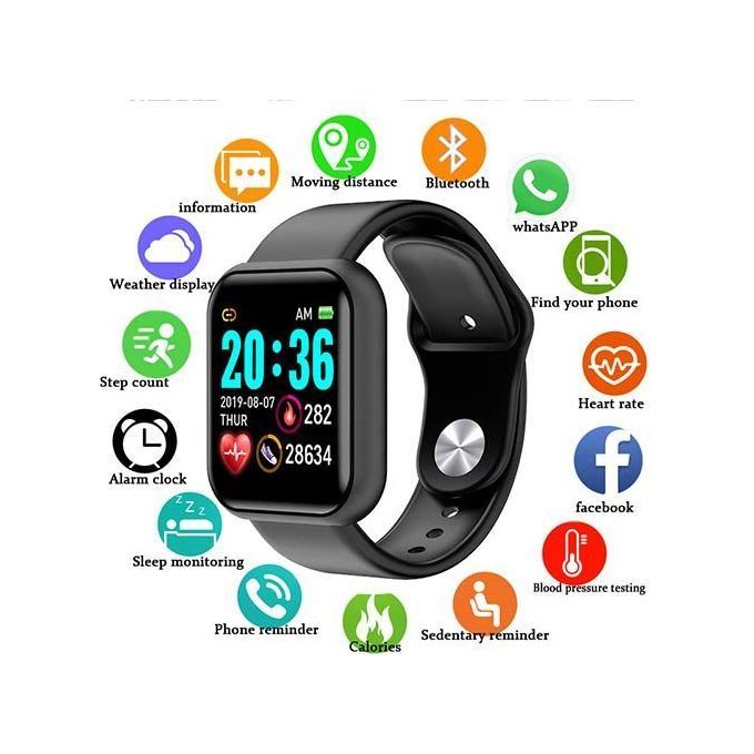 Y68 Fitness Health And Lifestyle Smartwatch Bracelet