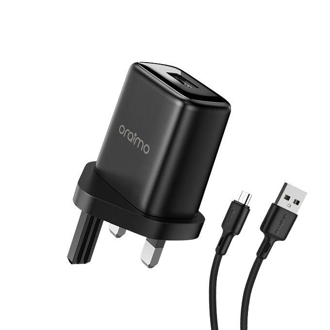 oraimo Cannon 3 6W Mini UK Type Efficient & Durable Charger Kit